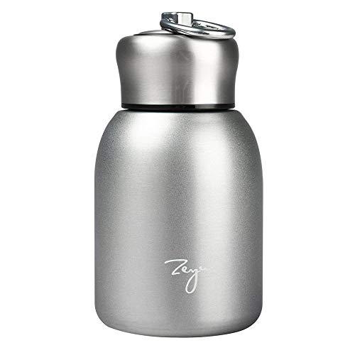 Mini Vacuum Insulated Water Bottle,Mini Water Bottles,9 oz Vacuum Bottle with Leakproof Stainless Water for Coffee Hot and Cold Drink,Portable Sport (Silver)