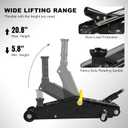 Torin T83006W Blackjack Hydraulic Trolley Service/Floor Jack (Fits: SUVs and Extended Height Trucks): 3 Ton (6,000 lb) Capacity, Black