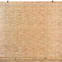 Bamboo Reed Cordless Light-Filtering Shades Manual Roll-Up Reed Window Shades Roman Blinds for Indoor Windows by Forever Bamboo, Made of Natural Reed, 72 in W x 72 in H