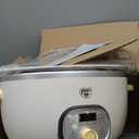 GreenLife 8QT Slow Cooker, Non-Toxic PFAS-Free Ceramic Nonstick Removable Interior Bowl, Programmable, Family Friendly, Keep Warm, Stovetop & Oven Safe, Dishwasher Safe Crock, Timer, Glass Lid, Cream