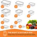 54 PCS Food Storage Containers with Lids Airtight (27 Lids &27 Containers) Leakproof Meal-Prep Kitchen Organization,Reusable Containers for Food Plastic Microwave/Dishwasher Safe with Labels & Pen