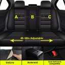 IKABEVEM Car Seat Covers Full Set Fit for Honda Civic 2003-2025 2026: 5 Seat Auto Interior Accessories, Waterproof Faux Leather Vehical Car Seat Cushion Covers(Black)