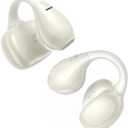 Lytmi CozyClip Open Ear Headphones, Clip-On Earbuds with Bluetooth 5.4, Lightweight and Comfortable, Clear Audio, 22-Hour Playtime, IPX4 Waterproof Earphones for Running and Fitness-White