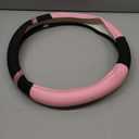 Cxtiy Steering Wheel Cover for Women Leather Universal Steering Wheel Covers for Car 15 inch (Pink)