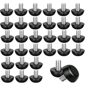 32PCS M8 x 1.25 Adjustable Leveling Feet, 304 Stainless Steel Outdoor Patio Furniture Legs Replacement, Screw-in Table Chair Desk Levelers for Wobbly Furniture Legs & Cabinet Stabilizers