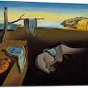 weiyiart Salvador Dali Canvas Wall Art - The Persistence of Memory Painting Classic Artwork Print, Canvas Print for Bathroom Bedroom Living Room, 24"L x 36"W