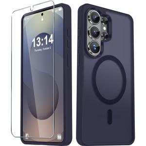 for Samsung Galaxy S26 Ultra Case, Matte Magnetic Phone Cover, Deep Purple | Fit for MagSafe, Screen Protector included, Shockproof Military Grade Protection, Translucent Frosted Back