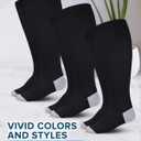Doctor's Select 3 Pairs Plus Size Compression Socks Wide Calf - Bamboo Viscose Knee High Socks | Circulation Support