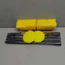 Car Wash Brush with Long Handle, 55'' Vehicles Exterior Washing Supplies, Soft Bristle Scrub Broom for Solar Panel, Boat, RV, Truck, Deck Cleaning, 2 Wax Applicator Pads Included (Yellow)