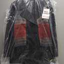 NWT London Fog Womens Pea Coat Black M with Scarf Wool Double Breasted Buttons