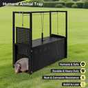 32 Armadillo Trap, Heavy Duty Steel Live Animal Trap, Humane Catch & Release for Armadillos, Raccoons, Cats, Skunks & Other Medium-Sized Wildlife