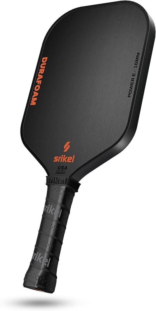 DuraFoam Pickleball Paddle T700 Carbon Fiber Professional Pickleball Paddle,100% Foam Core Racket for Consistent Shots, Power & Control, Power E Elongated Shape, Black