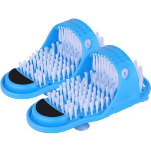 Tbestmax Shower Foot Scrubber Feet Cleaner Washer Brush for Floor Spas Massage, Slipper for Exfoliating Cleaning