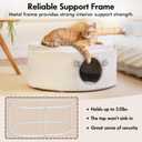 Zoratoo Cat Bed for Indoor Cats, Fluffy Large Enclosed Cat House Cave Pet Bed Hammock with Removable Washable Cover for Sleeping Cats, Kittens, Small Dog, Oval Hideaway