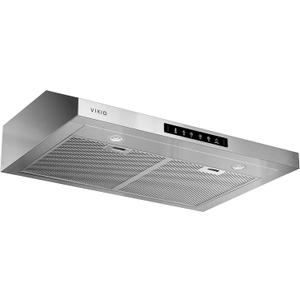 VIKIO HOME 30 Inch Under Cabinet Range Hood 900 CFM, Dual Motor Powerful Kitchen Vent Hood, Gesture & Touch Control, Ultra Quiet DC Motor, Dishwasher-Safe Filters, LED Lights, Stainless Steel