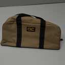Custom Leathercraft1107 2 Pack Medium and Large Utility Tote Bag Combo,Black/Beige
