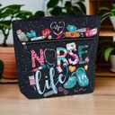 84hoods Large Waterproof Tote Bag with Pockets and Zipper for Work. Gift for Nurse. Shoulder Bag for Women.