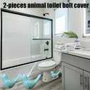 2PCS Toilet Bolt Covers Decorative, Cute Bird Toilet Screw Cover Caps, Ceramic Toilet Bolt Caps Decorative, Funny Bathroom Accessories, No Tools Easy Installation Bathroom Decor (Blue)