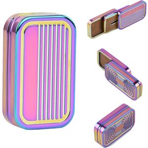 Metal Fidget Toys Adults EDC Fidget Slider Magnetic ADHD Toys Adults for Anxiety and Stress Relieve Autism Cool Office Gadgets for Desk-Purple