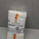 12 PC New Cotton Blend White Restaurant Bar Mops Kitchen Towels (1 Dozen) (12, Gold Stripe)