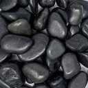 Midwest Hearth Natural Decorative Polished Black Pebbles 1" to 3" Size (10-lb Bag)