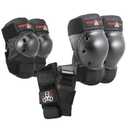 Triple Eight Saver Series Pad Set with Kneesavers, Elbowsavers and Wristsavers, Large (Black)