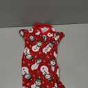 Lanyarco Cute Snowman Christmas Dog Pajamas, Soft Cotton Xmas Christmas Pajamas for Dogs Holiday Pet Clothes Onesie PJS, Red Medium Back Length 15"