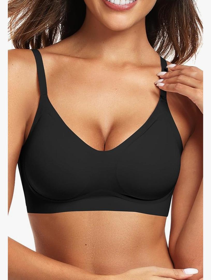 Vertvie Womens Seamless Bra No Underwire Comfort Push Up Bras Buttery Soft Wireless Bralette Full Coverage Sport Everyday Bra XL