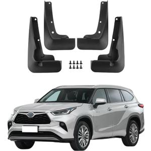 Mud Flaps Splash Guards for Toyota Highlander 2020-2026 Custom Fit All Weather Exterior Accessories（Not fit Grand Highlander）