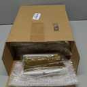 Yinder 200 Pcs Mini Dessert Cups with Spoons Include 100 Disposable Plastic Mousse Cups 100 Tasting Spoons Clear Plastic Parfait Glasses Dessert Bowls for Wedding Party(2 Oz,Gold)