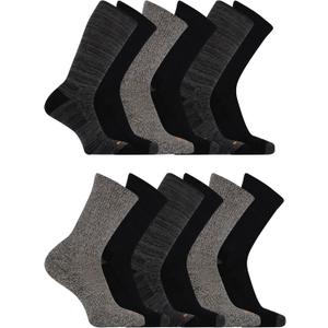 Merrell Unisex Adult Cushioned Midweight Ankle Socks -  12 Pairs - Moisture Wicking (Small-Medium)