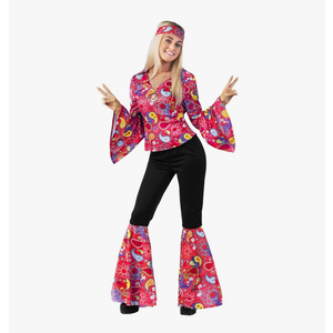 Morph 70s Costumes For Women Hippie Disco Outfit - Retro 60s 70s Style Costume For Parties, Festivals, and Events, XL