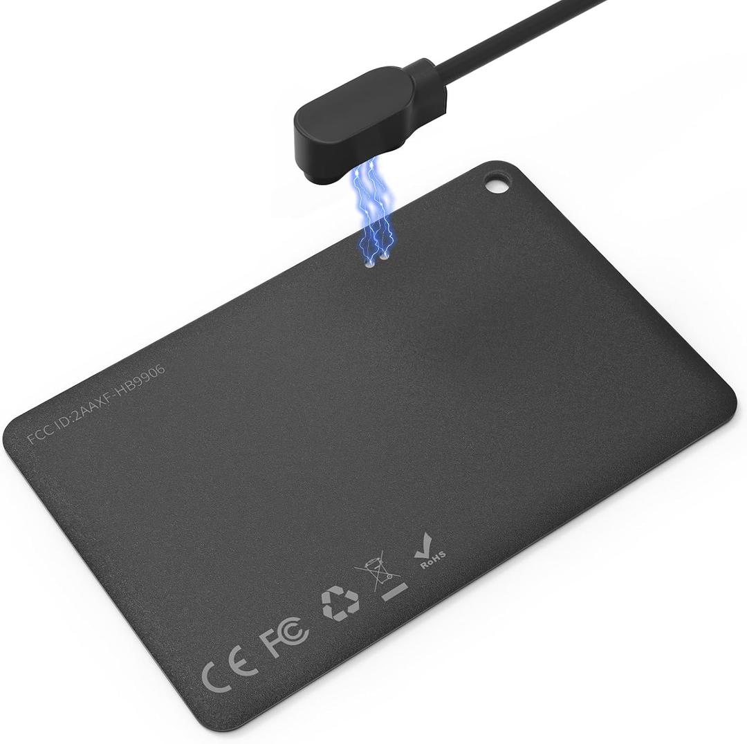 Wallet Tracker Card, Rechargeable Smart Card Works with Apple Find My(iOS Only), Bluetooth Finder Card for Wallet, Luggage Tags, 1 Pack