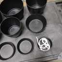 Utopia Home - Plant Pots Indoor with Drainage - 7/6.6/6/5.3/4.8 Inches Flower Pots for Indoor Planter - 5 Pack Plastic Planters - Ideal for Stocking Stuffers or Home Christmas Decorations - Black