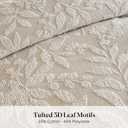 Harbor House Cotton-Blend Botanical Comforter Set, Beige, Queen