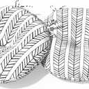 Outdoor Bistro Chair Cushion with Ties, Tufted Patio Chair Cushions Set of 2, Round Seat Cushion 15”x15”x4” for Home Garden Balcony Office Porch Lawn Deck, Herringbone Black White