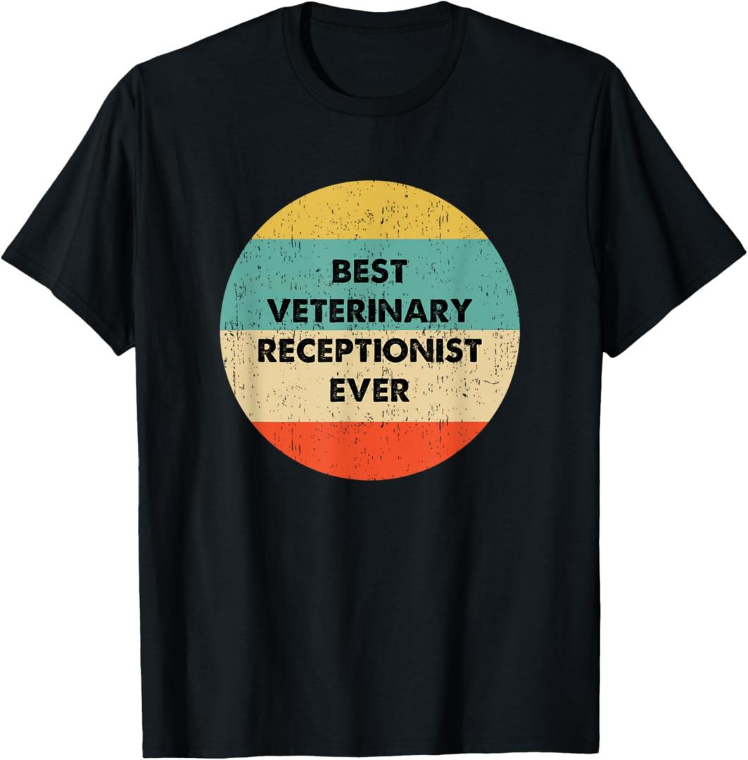 Veterinary Receptionist T-Shirt (Small, Black)