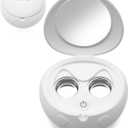 Ultrasonic Contact Lens Cleaner Rechargeable Eye Contact Cleaner with Vanity Mirror Compact Contact Lens Cleaner Support Fast Cleaning Fits Hard, RGP, Orthokeratology Lens (Upgraded Version)