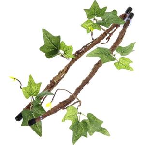 Reptile Branch, 2PCS 17 Inch Realistic Reptile Vines, Fake Terrarium Branches for Reptiles, Tank Accessories for Snake Lizard Bearded,Dragons Gecko Climbing, Terrarium Plants