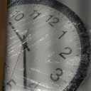 Bernhard Products Black Wall Clock Silent Non Ticking - 16 Inch Extra Large Quality Quartz Battery Operated Round Easy to Read Home/Office/Business/Kitchen/Classroom/School Clocks
