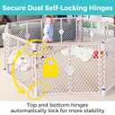 Toddleroo by North States - Superyard Baby Play Yard: Freestanding 8-Panel Baby Playpen - Indoor or Outdoor Use - Made in USA - Encloses Up to 34.4 Square Feet - 26 Inches Tall - Sand