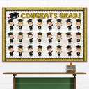 2 x 24 Pcs Graduation Cutouts Grad Graduates Cutouts for Bulletin Board Decor with Photo Space for Grad DIY Craft Photo Classroom 2026 Graduation Party Decoration (Female)