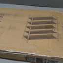 SONGMICS Shoe Rack, 5-Tier Shoe Organizer, Metal Shoe Storage for Garage, Stackable Shoe Shelf, with Adjustable Flat or Angled Shelves, 20-25 Pairs, Bronze ULMR05A