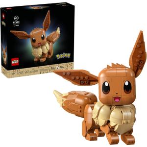 LEGO Pokmon Eevee - Collectible Building Set for Adults, Ages 18+ - Posable Pokmon Figure for Display - Desk, Bookshelf or Home Office Decor - Gift for Men & Women - 72151
