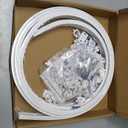 Flexible Bendable Ceiling Curtain Track, 9.8ft (3m) Curved, PVC, Metal, Plastic & Stainless Steel, White, Ceiling Mounted