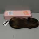 LONAI Ponytail Extension for Women,18 Inch Layered Wavy Pony Tail Hair Extensions, Natural Drawstring Ponytail Synthetic Hairpiece for Daily Wear (Deep Brown with Blonde)
