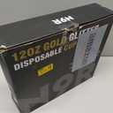 N9R 100PCS 12oz Gold Plastic Cups, Disposable Gold Glitter Plastic Cups Perfect for birthday,Wedding,Party Cups