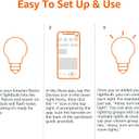 Amazon Basics Smart A19 LED Light Bulb, Color Changing, 9W (60W Equivalent), 800LM, Works with Alexa Only, WiFi 2.4 GHz, No Hub Required, Mood Lighting, Energy Efficient, 1-Pack