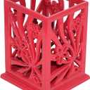 Utensil Holder, Cast Iron Kitchen Utensil Crock for Countertop, Extra Large Utensil Organizer with Weighted-Base, Housewarming Vintage Decor, Classic Style, Red