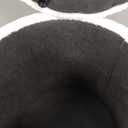 Round Set of 2 Ottoman with Storage, Boucle Storage Ottoman Foot Stool, Soft Teddy Upholstered Small Vanity Stool, Ottomans Coffee Table Padded Seat Foot Rest for Living Room Bedroom, White (14.8"D x 14.8"W x 17.3"H)